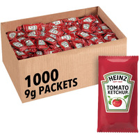 Heinz Ketchup Single Serve Packets (9G Packets, Pack Of 1000)