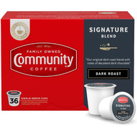 Community Coffee Signature Blend 36 Count Coffee Pods, Dark Roast, Compatible With Keurig 2.0 K-Cup Brewers, 36 Count (Pack Of 1)