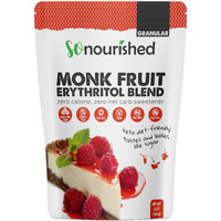 Monk Fruit Sweetener With Erythritol Granular - 1:1 Sugar Substitute, Keto - 0 Calorie, 0 Net Carb, Non-Gmo 1Lb