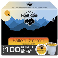 Roast Ridge Single Serve Coffee Pods For Keurig K-Cup Brewers, Salted Caramel, Medium Roast, 100 Count