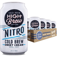 High Brew Coffee, Nitro Sweet Cream, Cold Brew Coffee, 10 Fl Oz, Ready-To-Drink (Pack Of 12)