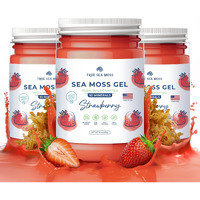Trueseamoss Wildcrafted Irish Sea Moss Gel - Made With Dried Seaweed & Fresh Sea Vegetables, Seamoss - Made In Usa (Strawberry, Pack Of 3)