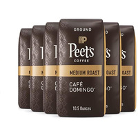 Peet's Coffee, Medium Roast Ground Coffee - Cafe Domingo 10.5 Ounce (Pack Of 6)