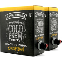 Java House Cold Brew Coffee On Tap, (128 Fluid Ounce Box) Not A Concentrate, No Sugar, Ready To Drink Liquid (Colombian, Pack Of 2)