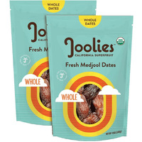 Joolies Organic Whole Medjool Dates | 12 Ounce Pouch | Pack Of 2 | Fresh California Grown Fruit | Vegan, Gluten-Free, Paleo, No Sugar Added | Great Source Of Fiber & Antioxidants