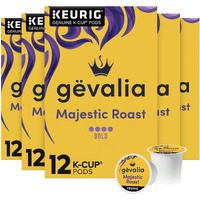 Gevalia Majestic Roast Bold Dark Roast K Cup Coffee Pods (72 Ct Pack, 6 Boxes Of 12 Pods)