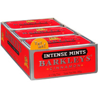 Barkleys Cinnamon Breath Mints -Strong Cool Mint Flavor- Cinnamon Candy, Dry Mouth Mints,- Breath Freshener, After Dinner Mints In Reusable Classic Travel Tins -Cinnamon Mints, Vegan, 50-Count, 6-Pack