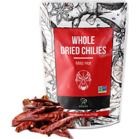 Soeos Whole Dried Chilies 4 Oz, Mild Spicy Chili Peppers, Red Chili Pepper, Natural, Premium And Dry Sichuan Chile Peppers, Sichuan Pepper, Dried Peppers - Great For Mexican Recipes