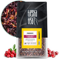 Tiesta Tea - Fireberry, Cranberry Hibiscus Rooibos Tea, Premium Loose Leaf Tea, Non-Caffeinated Rooibos Tea, 200 Cups - 16 Ounce Resealable Bulk Pouch