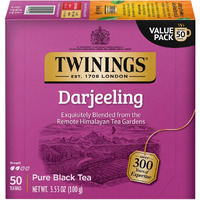 Twinings Darjeeling Tea - A Delicate, Dry Black Tea, Sophisticated Coffee Alternative With Less Caffeine, Individually Wrapped Tea Bags, 50 Count