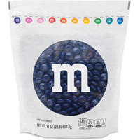 M&Ms Dark Blue Milk Chocolate Candy, 2Lbs Of M&M's In Resealable Pack For Candy Bars, Birthday Parties, Graduations, Congrats Celebrations & Diy Party Favors