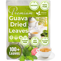 Freshdrinkus, Premium 100+ Natural Guava Leaves, Whole Dried Leaves, 100% Pure From Guava Leaves, Natural Guava Loose Leaf Herbal Tea, No Additives, No Caffeine, Vegan
