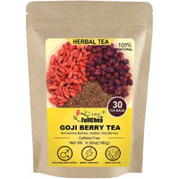 Fullchea - Goji Berry Tea For Men, 30 Count X 6G - Premium Five Flavors Herbal Tea Combination - Schisandra Berries, Dodder, Wolfberry - Support Kidney Health & Boost Energy