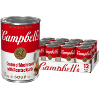 Campbell's Condensed Cream Of Mushroom Soup With Roasted Garlic, 10.5 Oz Can (12 Pack)