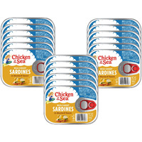 Chicken Of The Sea Sardines In Mustard Sauce, 3.75 Ounce Cans (Pack Of 18), Wild Caught Canned Sardines, Packaging May Vary