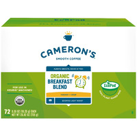 Cameron's Coffee Single Serve Pods, Flavored, Organic Breakfast Blend, 72 Count (Pack Of 1)