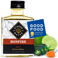 Strongwater Bonfire Bitters (40 Servings) - Spicy Cocktail Bitters Made With Lime And Habanero, Jalapeno, Ghost & Hatch Green Chile Peppers - Pair With Tequila, Margarita, Or Bloody Mary - 3Oz, 1 Pack