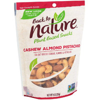 Back To Nature Premium Nut Mix - Cashew, Almond & Pistachio Blend, Dry Roasted With Sea Salt, Non-Gmo High Protein Snacks, 9 Ounce (Pack Of 9)