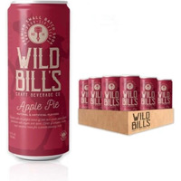Wild Bill's Apple Pie Soda Classic Craft Soda Pop Soft Drinks, Sodas Made With Pure Cane Sugar, Caffeine Free, No High Fructose Corn Syrup, Gluten Free, Vegan, Low Sodium, 12 Oz 12 Pack