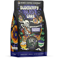 Bones Coffee Company Blueberry Blast Cake Whole Coffee Beans Blueberry Pancakes Flavor | 12 Oz Flavored Coffee Gifts Low Acid Medium Roast Gourmet Coffee (Whole Bean)