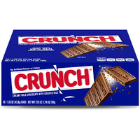 Crunch, Bulk 18 Count, Milk Chocolate And Crisped Rice, Full Size, Individually Wrapped Candy Bars, Halloween Candy, 1.55 Oz Each