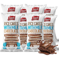 Liebers Milk Chocolate Rice Cakes, Kosher Certified Dairy, Gluten Free Snack (Pack Of 8) (Milk Chocolate)
