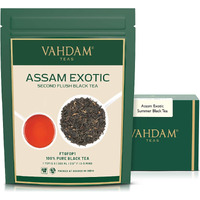 Vahdam, Fresh Harvest Assam Tea Leaves With Golden Tips, 3.53Oz (50 Cups) Strong, Malty & Rich - Exotic Assam Tea Loose Leaf | Pure Assam Black Tea | English Breakfast Tea