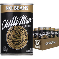 Chilli Man Canned Chili With No Beans (Pack Of 12), 15 Ounce Can