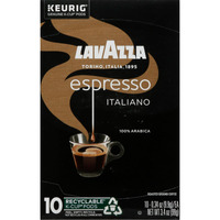 Lavazza, 100% Arabica Espresso Italiano Coffee K-Cup Pods, 0.34 Ounce, 10 Count
