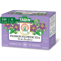 Tadin Passion Flower Tea, Herbal Tea, Caffeine Free Tea, Hot Tea Best As Nighttime Calming Tea, Decaffeinated Tea, 24 Tea Bags Per Box, Pack Of 6