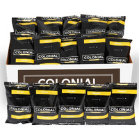 Colonial Coffee Packets, Pre Ground Coffee Packs, French Vanilla Flavored Coffee, Bulk Single Pot Bags For Drip Coffee Makers, (2.5 Oz Bags, Pack Of 32)