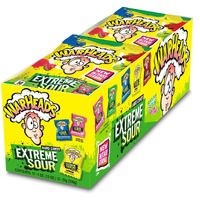 Warheads - Extreme Sour Hard Candy - Sour Apple, Black Cherry, Blue Raspberry, Lemon & Watermelon Flavors - 1 Oz. Bags - 12 Pack