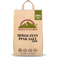 Himalayan Chef Himalayan Pink Salt - 5 Lbs Fine Grain Bulk Bag - Kosher And Vegan, 100% Natural And Pure Gourmet Crystal - Contains 84 Minerals,