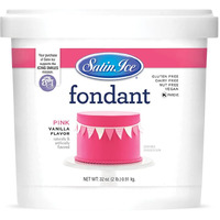 Satin Ice Fondant, Pink, 2 Pound