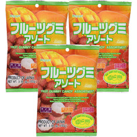 Kasugai Fruit Assort Gummy Candy 3.59Oz (3 Pack)