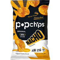 Popchips Potato Chips, Nacho, 5.0Oz Share Bags, Gluten Free, Salty Snacks For Adults And Children, Non-Gmo, Vegan, Kosher (Pack Of 4)