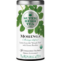 The Republic Of Tea Organic Moringa Superherb Herbal Tea, Tin Of 36 Tea Bags