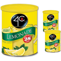 4C Powdered Drink Mix Cannisters, Lemonade, 28 Quarts, Family Sized Cannister, Thirst Quenching & Refreshing Flavors (Lemonade, 3.62 Pound (Pack Of 3))