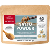 Sonomono 10G More - Natto Powder Fermented Soybean Powder For Gut Health, Mild Flavor, Natural Freeze-Dried Japanese, High In Probiotics, Vitamin K, Nattokinase, 60 G Bag