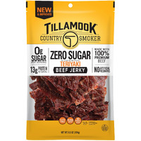 Tillamook Country Smoker Keto Friendly Zero Sugar Beef Jerky, Teriyaki, 6.5 Ounce
