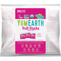 Yumearth Organic Tropical Fruit Snacks - Fruit Gummies Snack Packs, Gluten Free Snacks For Kids - Allergy Friendly, Non-Gmo, Vegan, No Artificial Flavors Or Dyes - 0.7 Oz. (Pack Of 35)