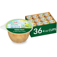 Dole Fruit Bowls Mixed Fruit In 100% Juice Snacks, 4Oz 36 Total Cups, Gluten & Dairy Free, Bulk Lunch Snacks For Kids & Adults