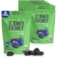 Looney Pruney Smalls Fruit Snacks | Naturally Sweet Bite-Sized Prunes | Organic Fruit Snack Packs For Kids & Adults | Vegan Food With No Added Sugar & Preservatives | Kosher | 9 Oz. (Pack Of 6)