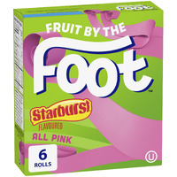 Betty Crocker, Gluten Free, Fruit By The Foot, Starburst All Pink, 6 Count, 128G/4.5Oz,(Box) (Imported From Canada)