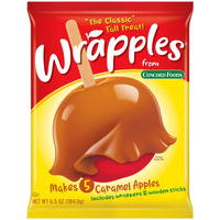 Concord Foods Wrapples Caramel Apple Wraps, Easy Caramel Treats At Home - Includes Wraps And Sticks For Delicious Apples! 6.5 Oz (Pack Of 1)