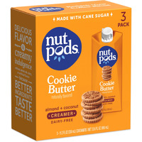 Nutpods Cookie Butter Non Dairy Coffee Creamer, Sweetened With Organic Cane Sugar, Made From Almonds And Coconuts, Gluten Free, Non-Gmo, Vegan, Kosher, Plant Based (3-Pack)