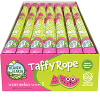 Heaven & Earth Watermelon Wow Taffy Rope 19.5Oz (24 Pack) | Made With Natural Colors & Flavors, No High Fructose Corn Syrup, Gluten Free, Nothing Artificial, Kosher, Wonderfully Delicious!