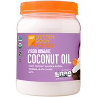 Betterbody Foods Organic Unrefined Coconut Oil - Natural Hair And Skin Moisturizer And Cooking Oil - Light Aroma And Flavor - Butter Alternative - 56 Fl Oz