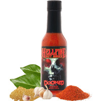 Hellfire Doomed Hot Sauce, Hottest Sauce In The World, Spiked With 6.66 Million Shu Natural Pepper Extract, Lab Tested At 2.79 Million Shus For An Extreme Heat Experience, 5 Oz.