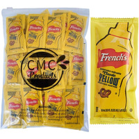 50 Count - Frenchs Mustard Condiment Packets Bundle In Cmc Products Food Safe Slide Seal Bag, Packaged By Cmc Products